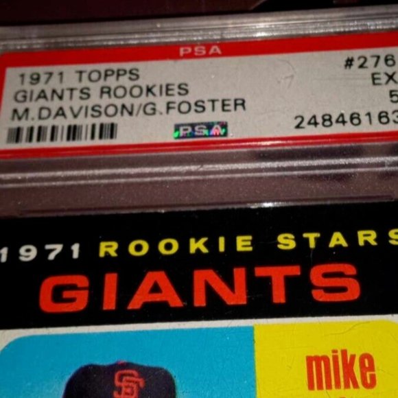 1971 TOPPS BASEBALL CARD GIANTS ROOKIES MIKE DAVISON/GEORGE FOSTER #276 EX 5 - Picture 2 of 6